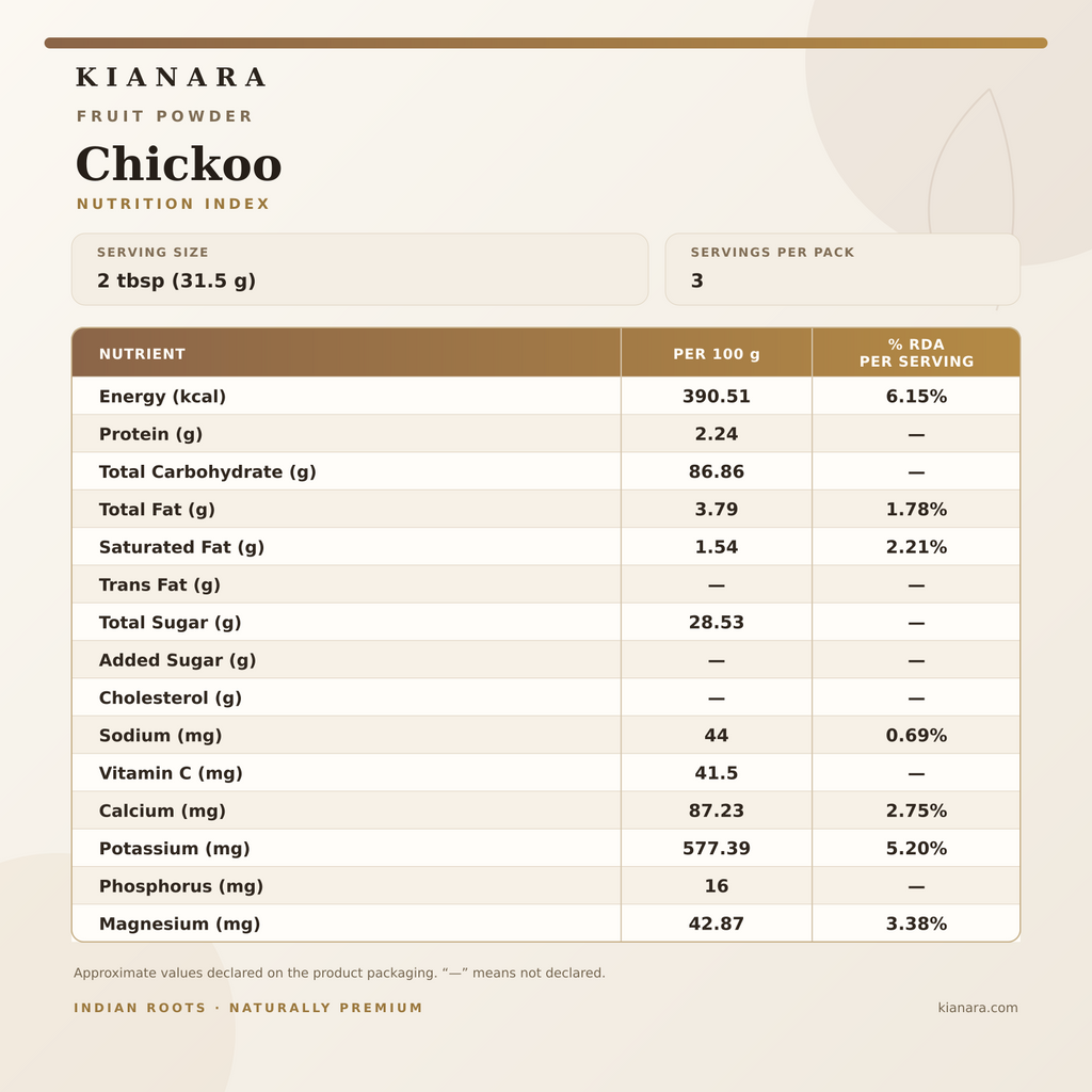 Chickoo Powder (Sapodilla)